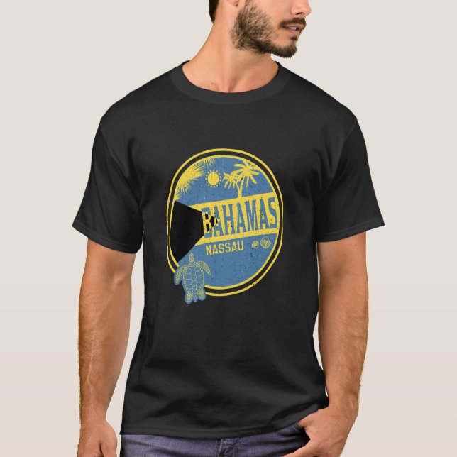 Karibik Bahamas Nassau Vintag Vacation Tropical T-Shirt (Vorderseite)