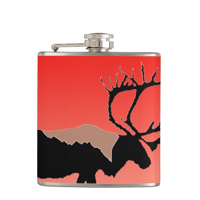 Karibik bei Sunset - Original Wildlife Art Flachmann (Vorderseite)