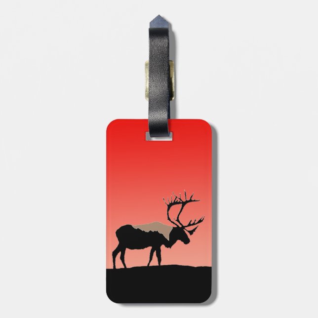 Karibik bei Sunset - Original Wildlife Art Gepäckanhänger (Rückseite vertikal)