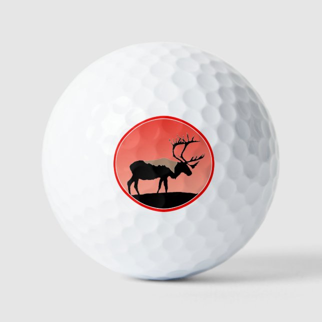Karibik bei Sunset - Original Wildlife Art Golfball (Vorderseite)