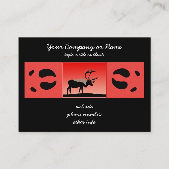 Karibik bei Sunset - Original Wildlife Art Visitenkarte (Vorderseite)