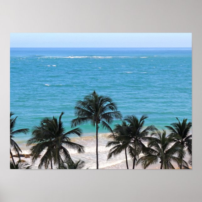 Karibik Blau Poster (Vorne)