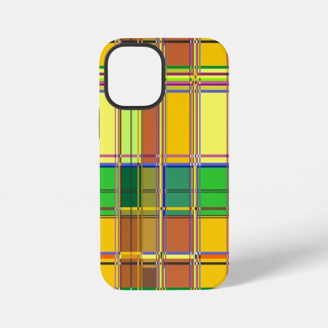 Karibik Buntes Gewebe Madras Karo iPhone Hülle (Rückseite)