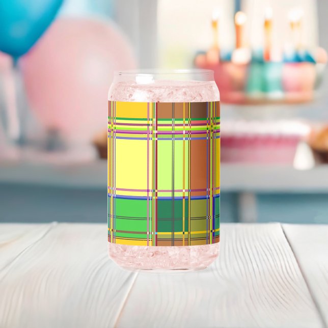 Karibik Buntes Tuch Madras Kariert Dosenglas (Insitu (Baby Party))