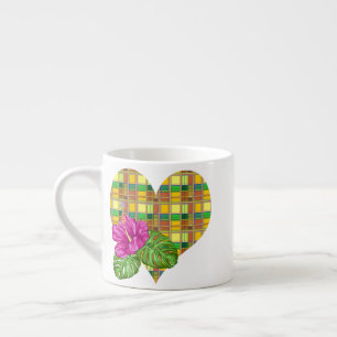 Karibik Buntes Tuch Madras Kariert Espressotasse