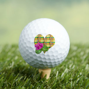 Karibik Buntes Tuch Madras Kariert Golfball