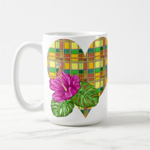 Karibik Buntes Tuch Madras Karo Kaffeetasse
