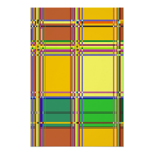 Karibik Buntes Tuch Madras Karo Poster (Vorderseite)