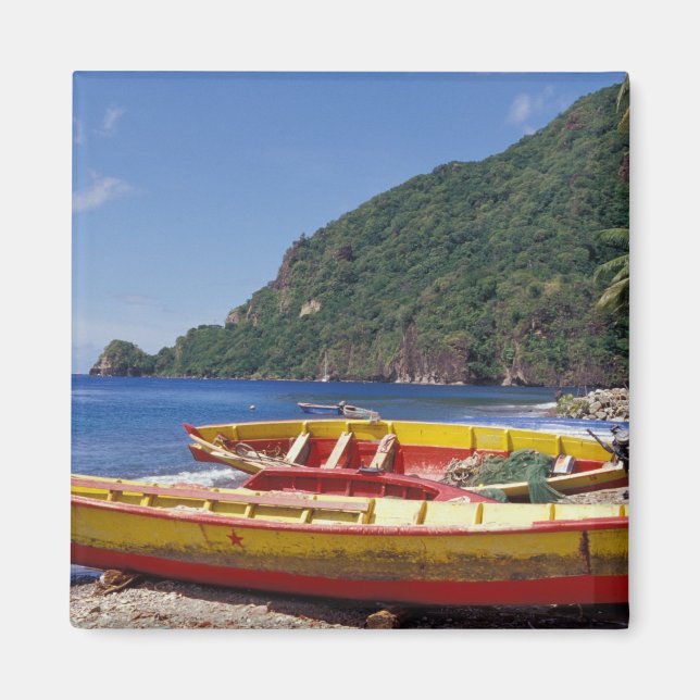 Karibik, BWI, St. Lucia, Sailboats, Soufriere. Magnet (Vorne)