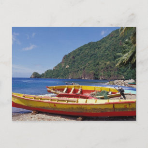 Karibik, BWI, St. Lucia, Sailboats, Soufriere. Postkarte