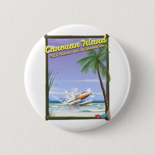 Karibik, Canouan Inseln Paradies Poster. Button