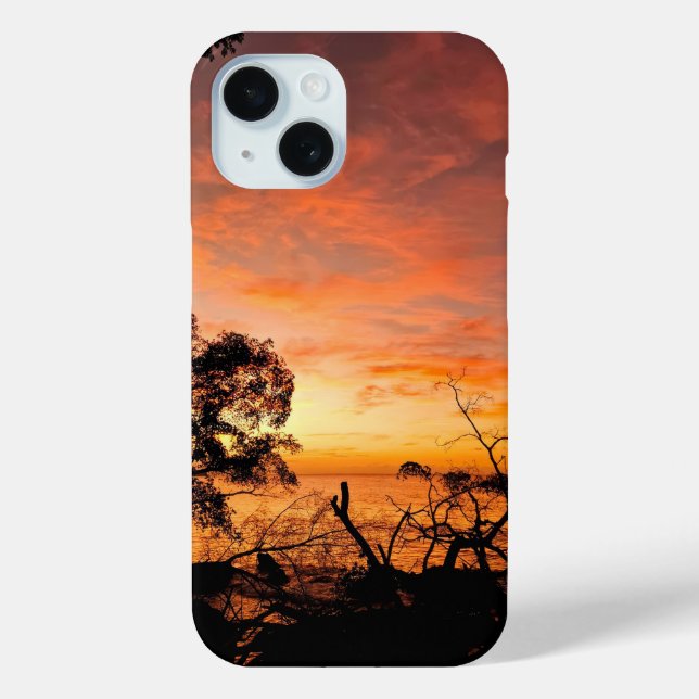 Karibik Dusk Glow Tropical Sunset iPhone Case (Rückseite)
