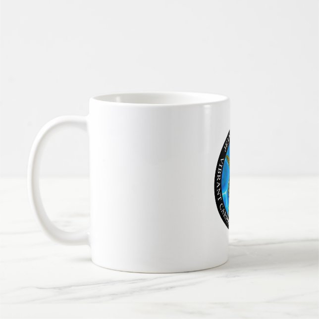 Karibik enthüllt auf Seide. - Regenbogenseeschildk Kaffeetasse (Links)