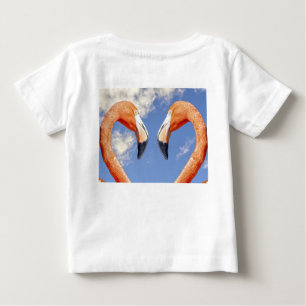 Karibik-Flamingo Liebesherz Baby T-shirt