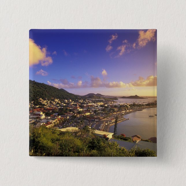 Karibik, Französisch-Westindien, St. Martin. Button (Vorderseite)