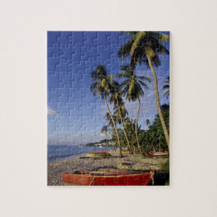 KARIBIK, Grenada, St. George, Boote auf Palmen Puzzle