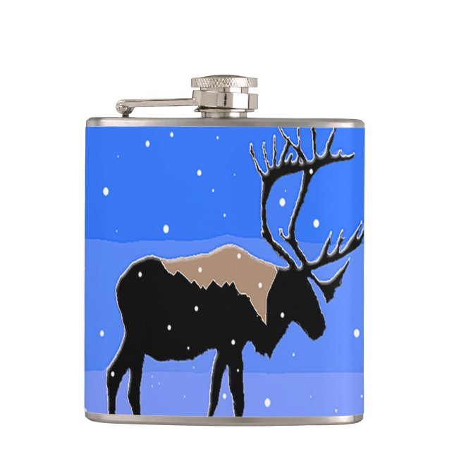 Karibik im Winter - Original Wildlife Art Flachmann (Vorderseite)
