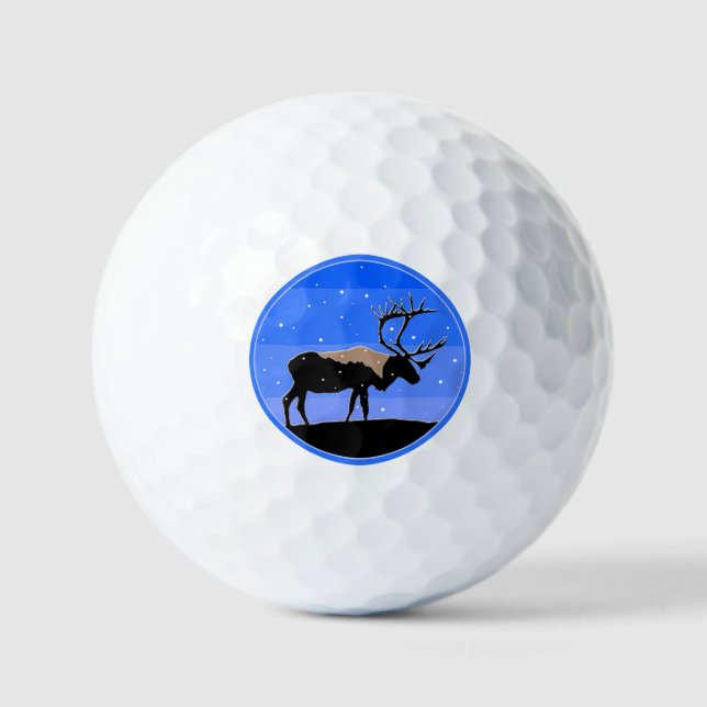 Karibik im Winter - Original Wildlife Art Golfball (Vorderseite)