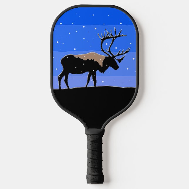 Karibik im Winter - Original Wildlife Art Pickleball Schläger (Vorderseite)