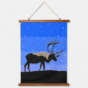 Karibik im Winter - Original Wildlife Art Wandteppich Mit Holzrahmen