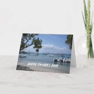 Karibik-Insel-Hafen-Vatertagsfoto Karte