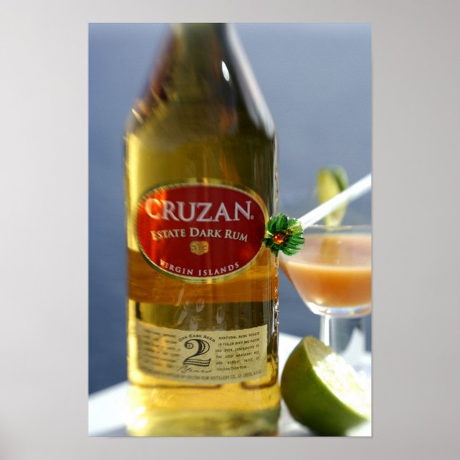 Karibik, Jungfrau Inseln. Cruzan Anwesen Dark Poster (Vorne)