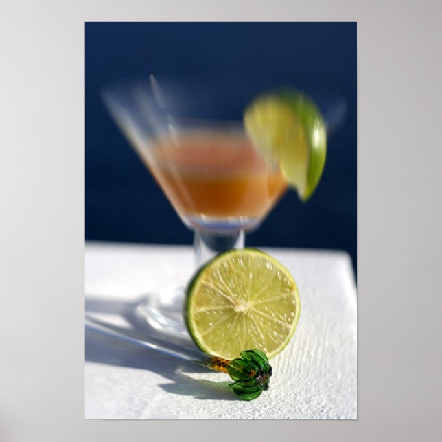 Karibik, Jungfrau Inseln. Tropischer Rumpunch, Poster (Vorne)