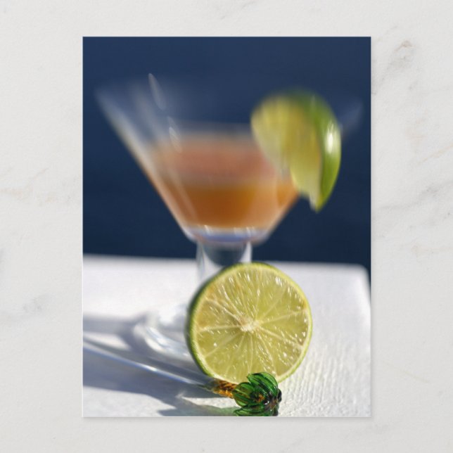 Karibik, Jungfrau Inseln. Tropischer Rumpunch, Postkarte (Vorderseite)