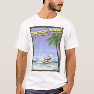 Karibik, Kanuische Inseln Paradies Poster. T-Shirt