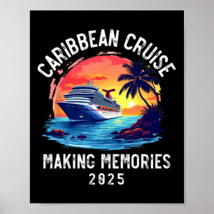 Karibik-Kreuzfahrt 2025 Souvenir passende Familie Poster