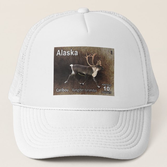 Karibik (Reindeer) - Alaska Postage Truckerkappe (Vorderseite)