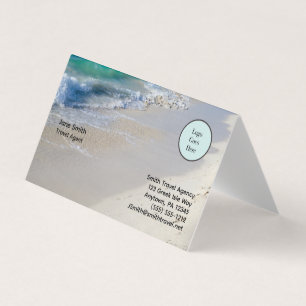 Karibik Sea Beach Scene Falted Business Card Visitenkarten