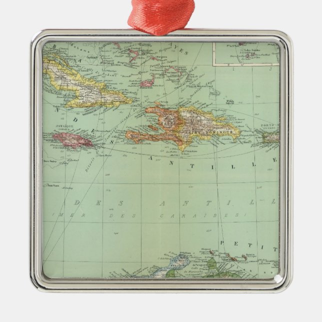 Karibik Silbernes Ornament (Vorne)