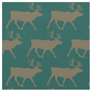 Karibik-Silhouetten Aquamariner Wald Stoff