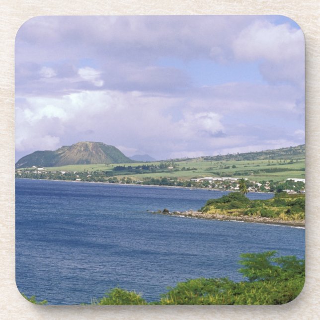 Karibik, St. Kitts, Roseau. Küste. Getränkeuntersetzer (Vorderseite)