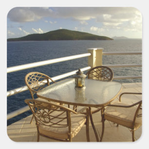 Karibik, U.S. Jungfrau Islands, St. Thomas Ansehen Quadratischer Aufkleber