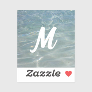 Karibik Wasser Abstrakt blauer Natur Aufkleber