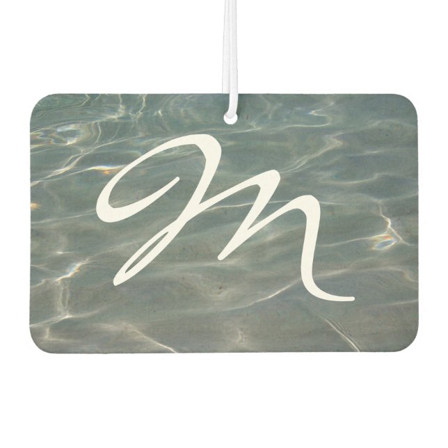 Karibik Wasser Abstrakt blauer Natur Autolufterfrischer (Vorderseite)