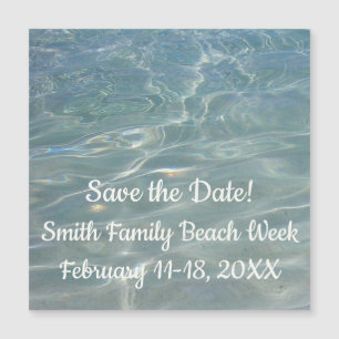 Karibik Wasser Abstrakt blauer Natur Magnetkarte