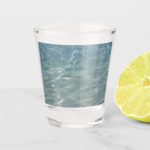 Karibik Wasser Abstrakt blauer Natur Schnapsglas