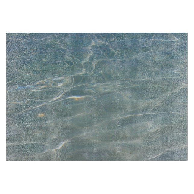 Karibik Wasser Abstrakt blauer Natur Schneidebrett (Vorderseite)