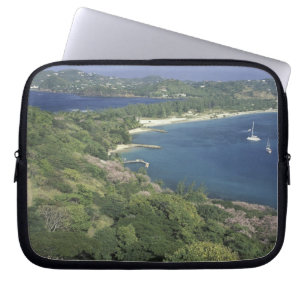 Karibik, Westindien, St. Lucia. Ansicht Laptopschutzhülle