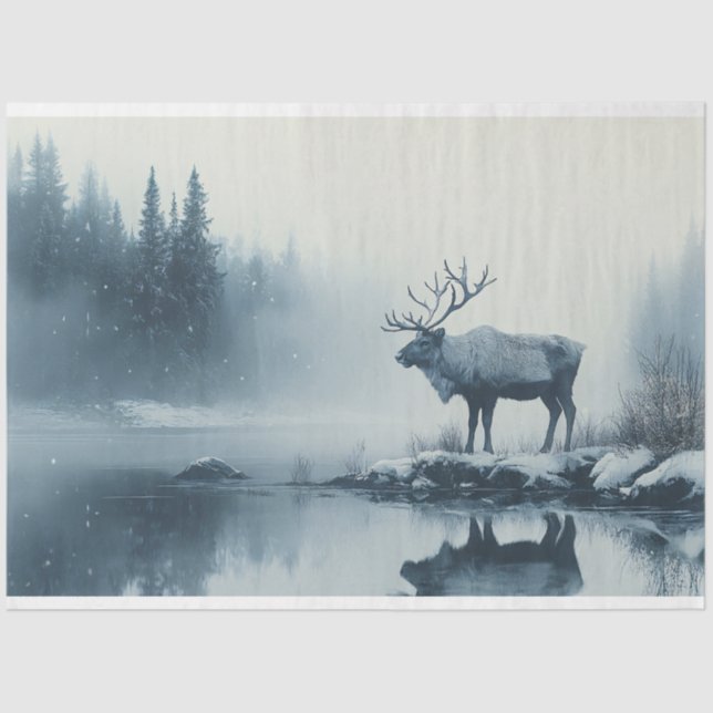 Karibik Winter Landschaft Decoupage Seidenpapier (Vorderseite)