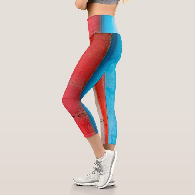 Karibikfarben - abstrakt capri leggings (Links)