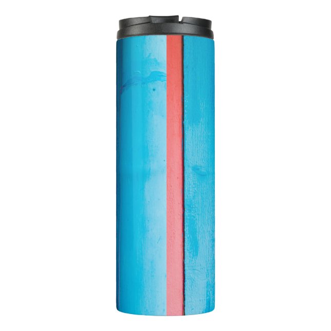Karibikfarben - abstrakt thermosbecher (Rückseite)