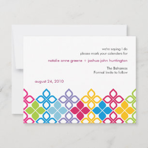 Karibikinseln Hochzeit Sichern Sie die Datumskarte Save The Date