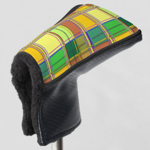 Karibische Bunte Leinenstoff Madras Kariert Golf Headcover