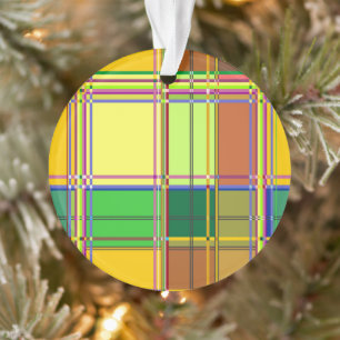 Karibische Bunte Stoff Madras Kariert Ornament