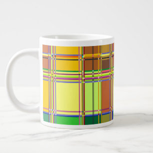 Karibische Bunte Stoff Madras Karo Jumbo-Tasse