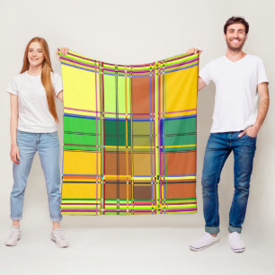 Karibische Bunte Stoff Madras Tartan Fleecedecke